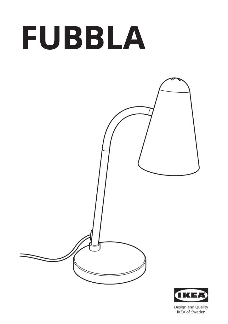 Page 1 de la notice Manuel utilisateur Ikea FUBBLA 405.367.64