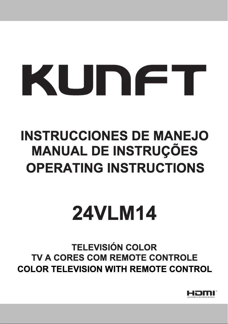 Page 1 de la notice Manuel utilisateur Kunft 24VLM14