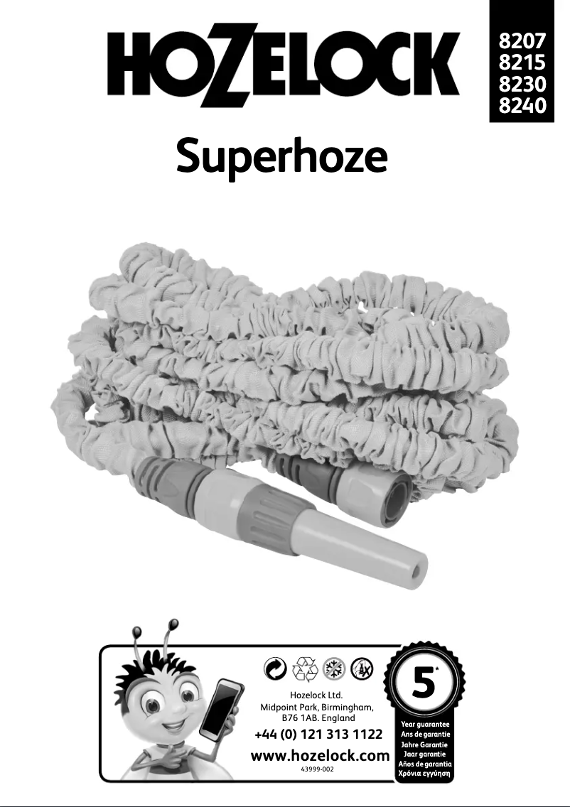 Page 1 de la notice Manuel utilisateur Hozelock Superhoze 8207