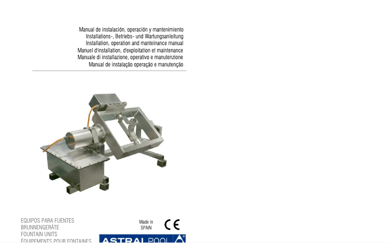 Page 1 de la notice Manuel utilisateur AstralPool Swing Dancer Jet