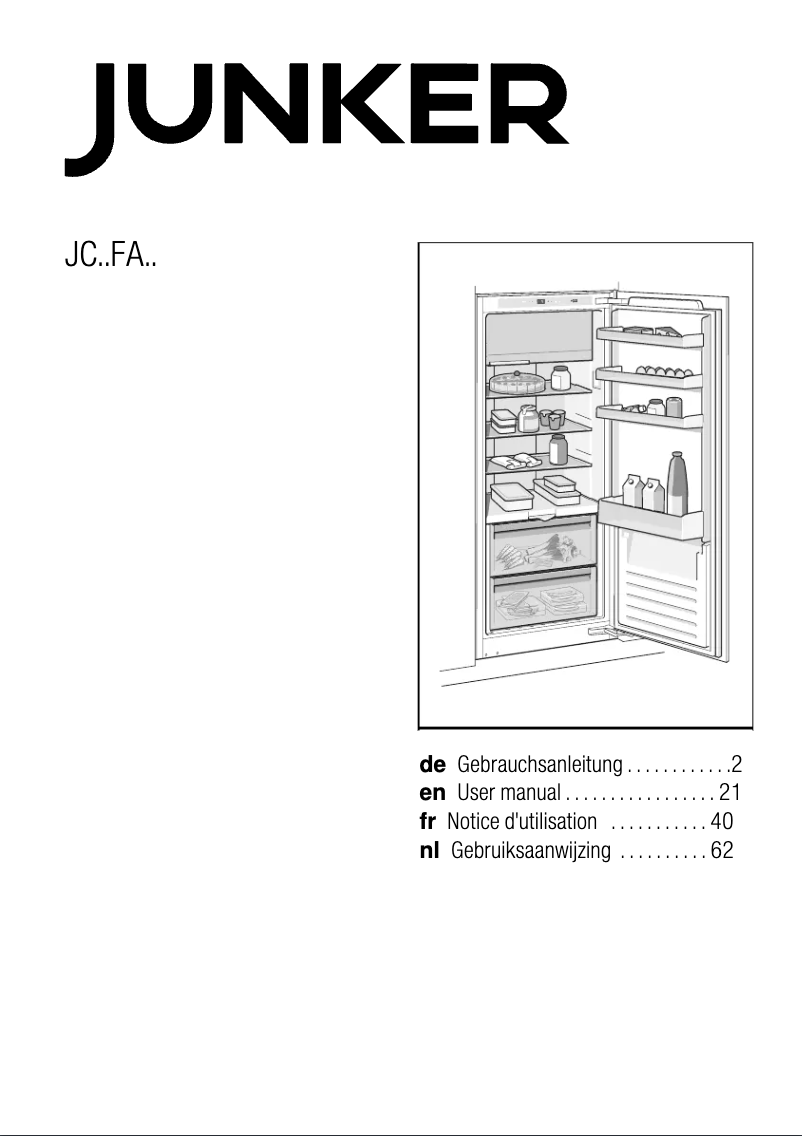 Page 1 de la notice Manuel utilisateur Junker JC50FA31