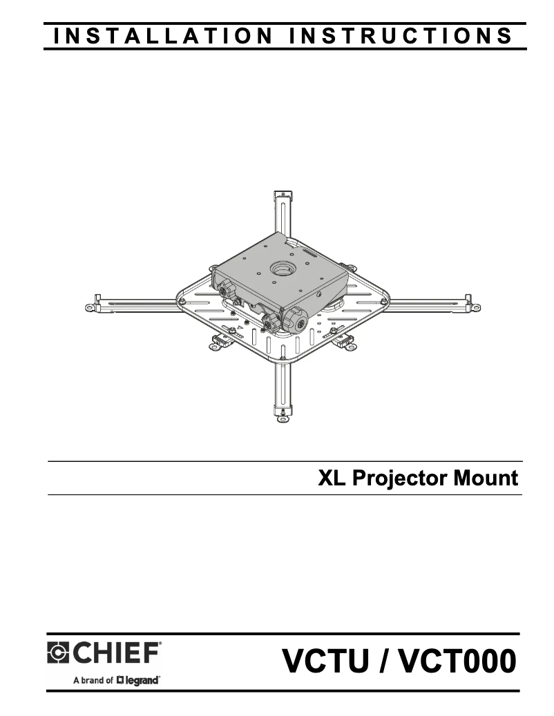Página 1 del manual Manual de usuario Chief VCTUW