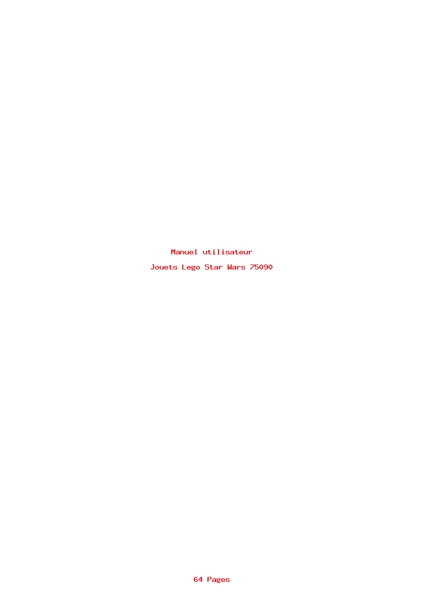 Page 1 de la notice Manuel utilisateur Lego Star Wars 75090