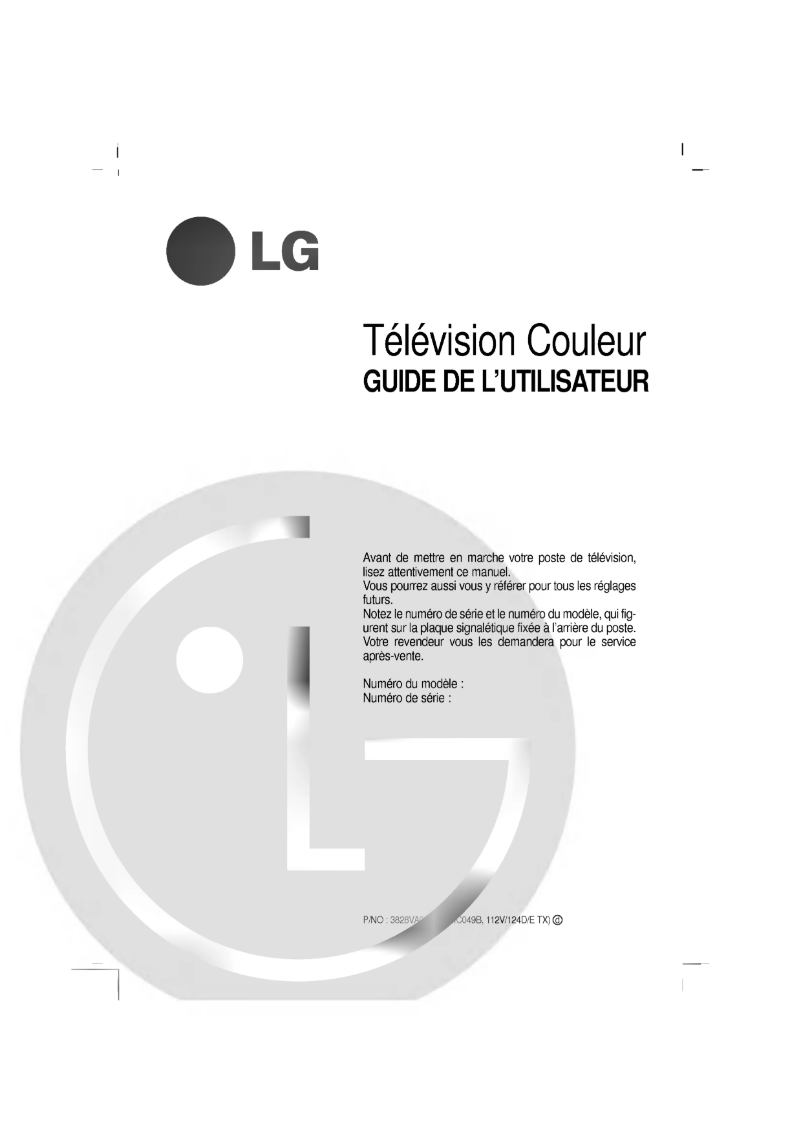 Page 1 de la notice Manuel utilisateur LG RT-21FE60V