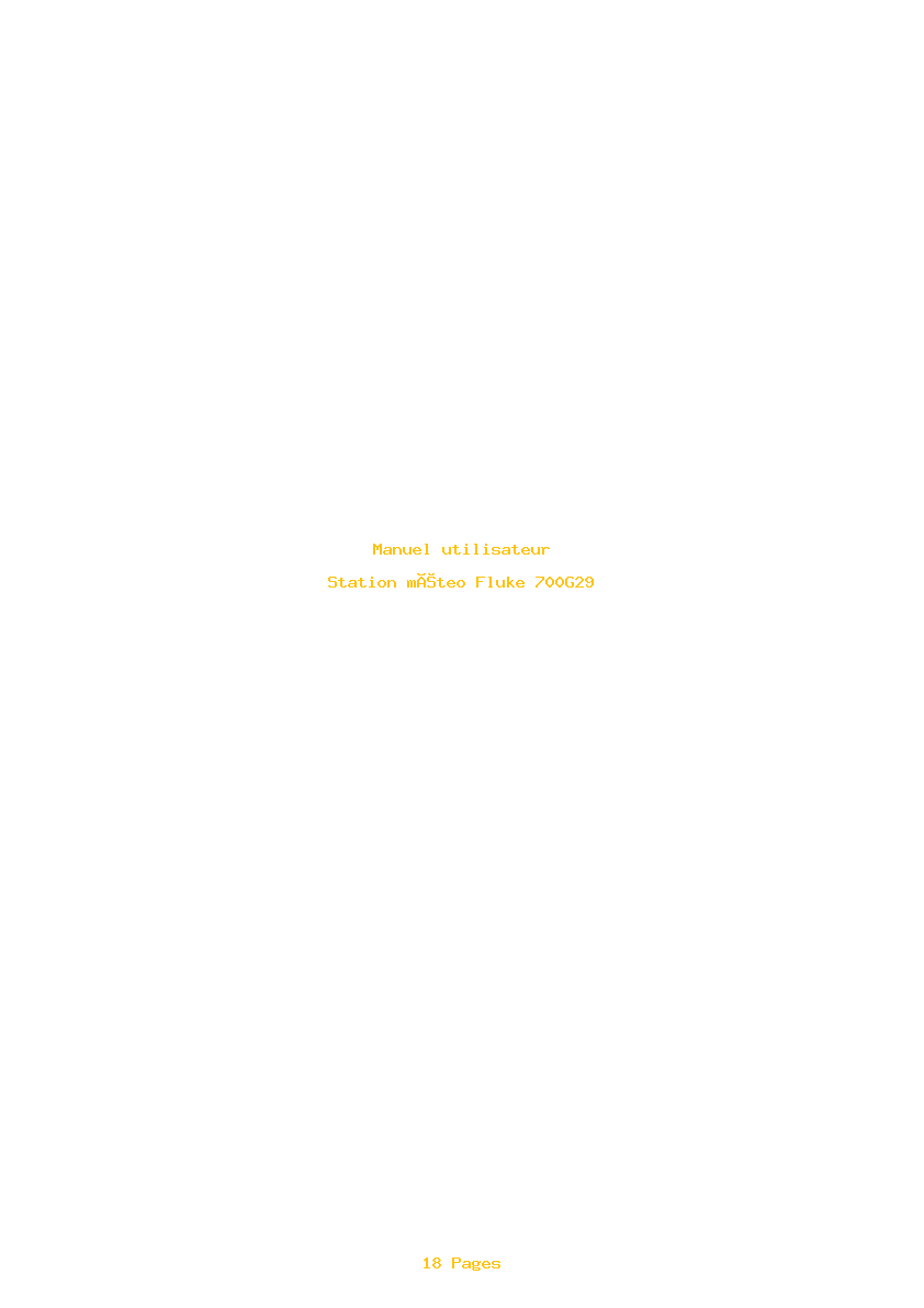 Image de la première page du manuel de l'appareil 700G29