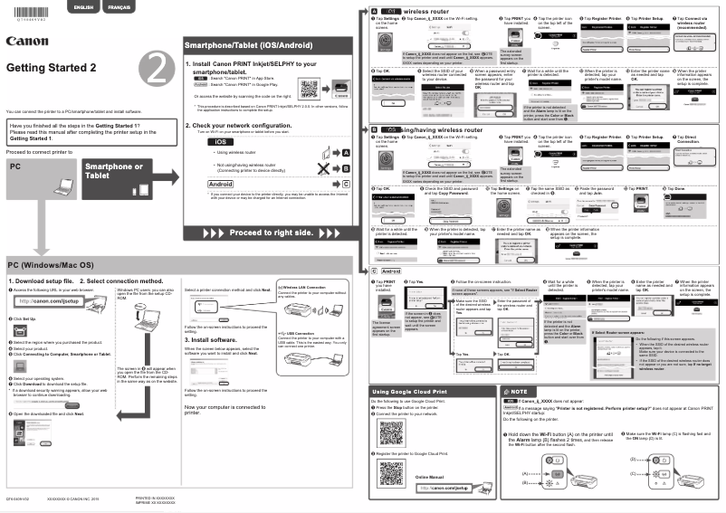 Page 1 of the manual User Manual Canon Pixma E464