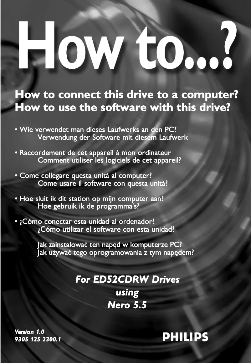 Página 1 del manual Manual de usuario Philips ED52CDRWK
