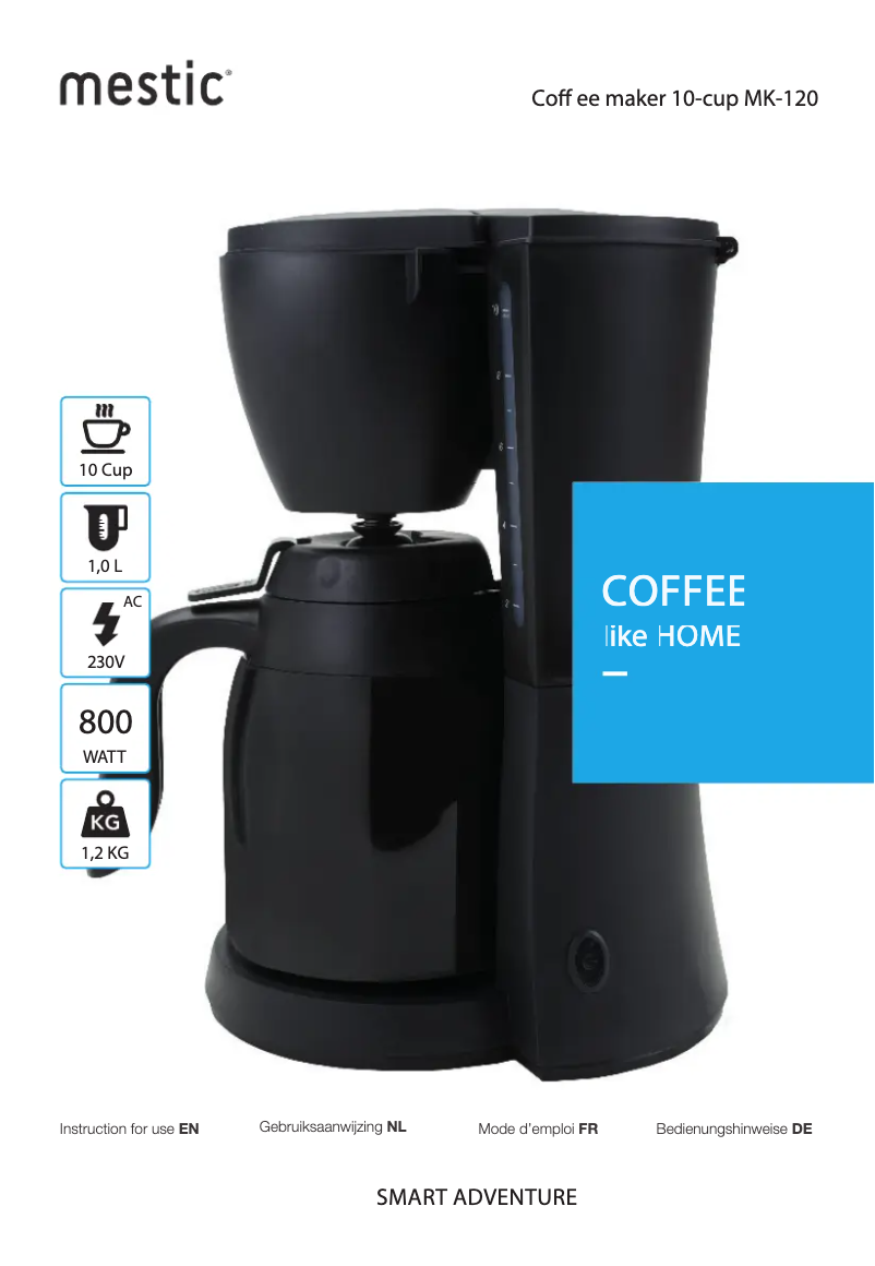 Page 1 de la notice Manuel utilisateur Mestic MK-120