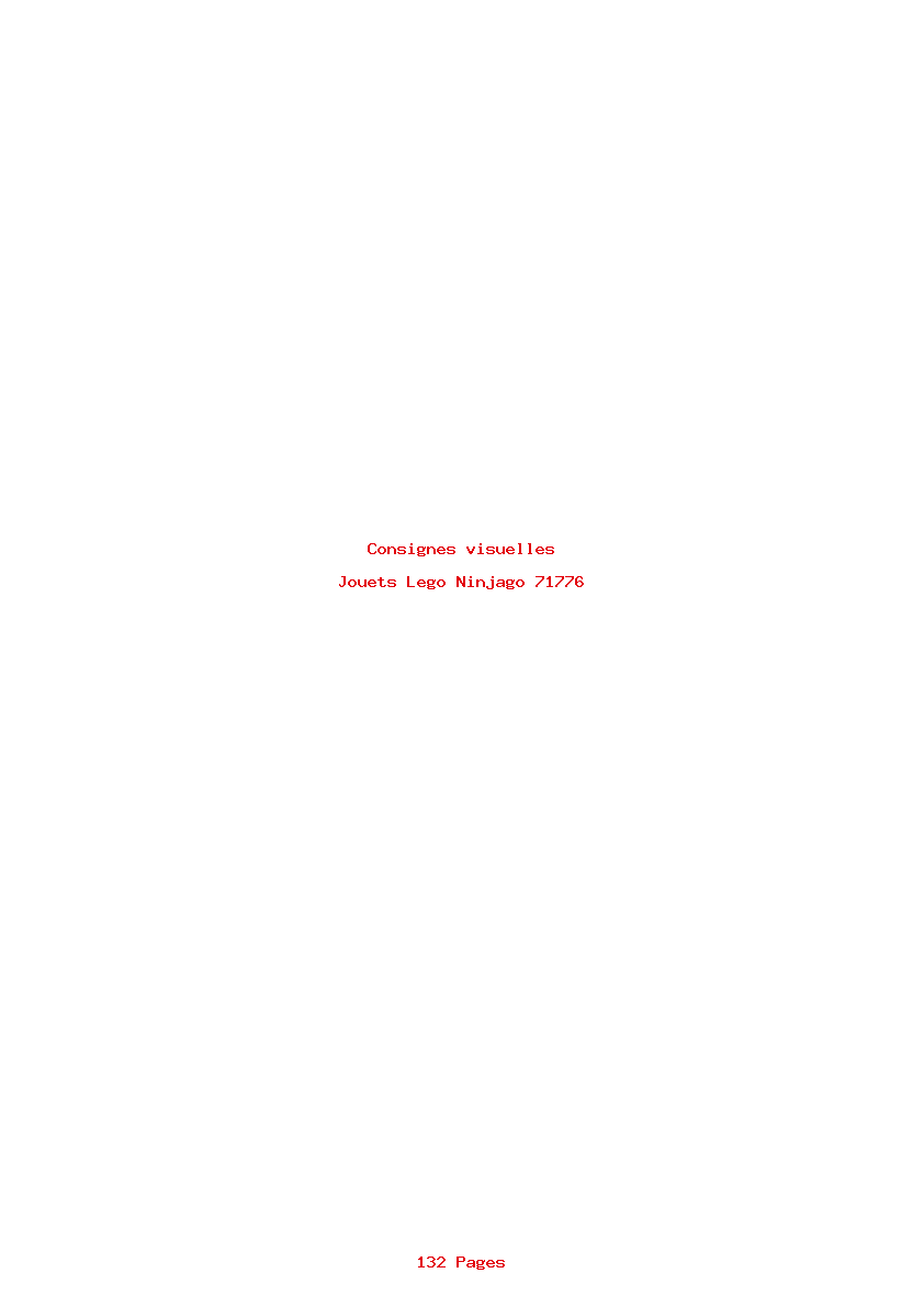 Page 1 de la notice Consignes visuelles Lego Ninjago 71776