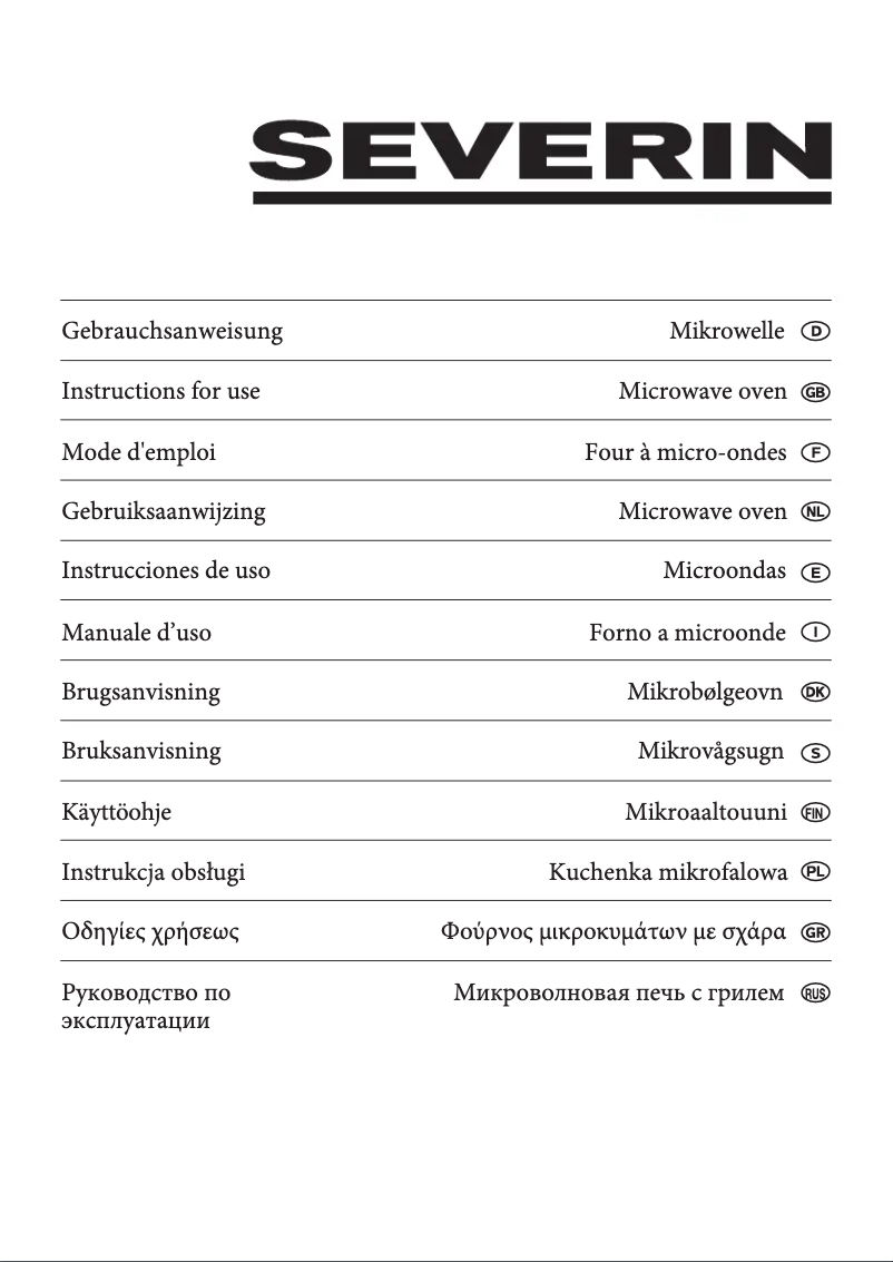 Page 1 de la notice Manuel utilisateur Severin MW 9675