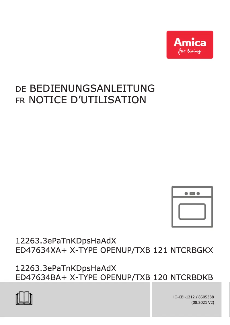 Page 1 de la notice Label énergétique Amica ED47634XA+ X-Type OPENUP