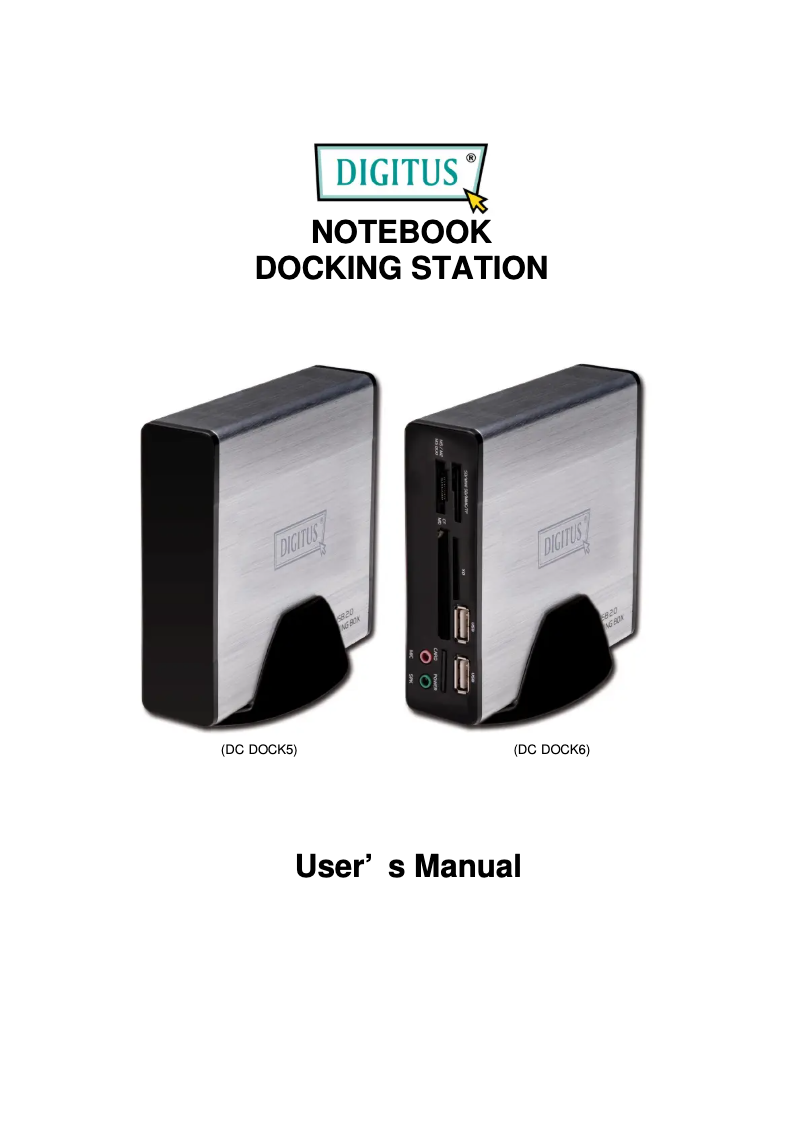 Page 1 de la notice Manuel utilisateur Digitus DC DOCK6