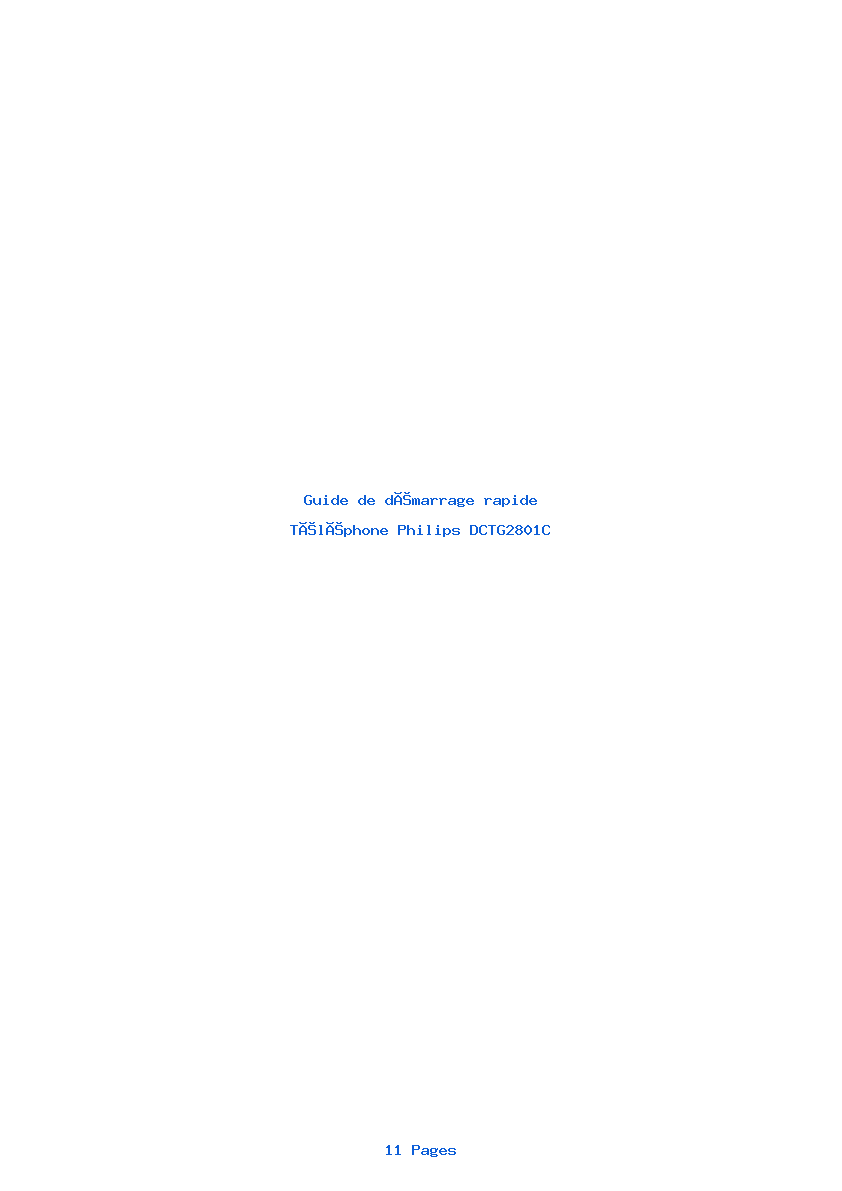 Image de la première page du manuel de l'appareil DCTG2801C