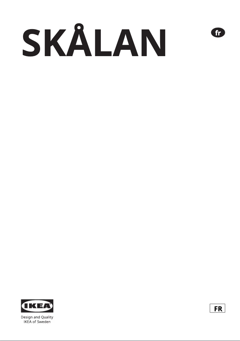 Page 1 de la notice Manuel utilisateur Ikea SKÅLAN 505.518.53