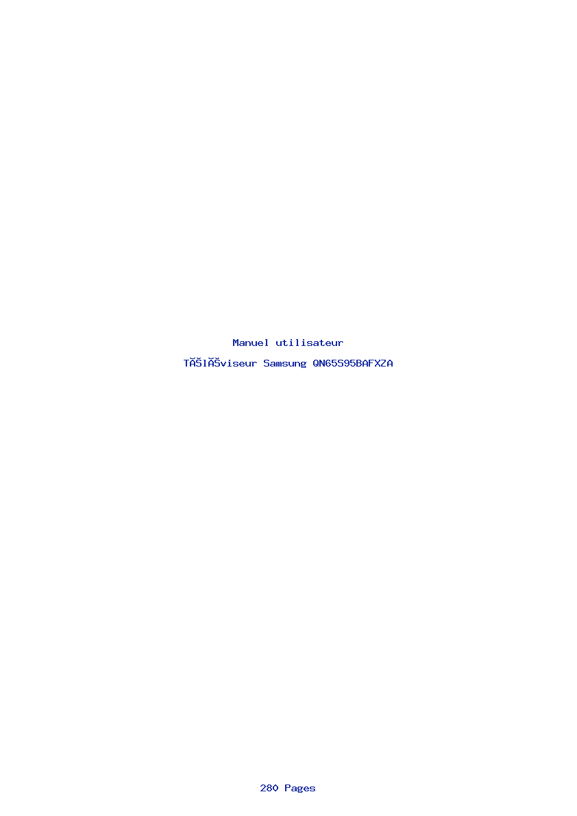 Page 1 de la notice Manuel utilisateur Samsung QN65S95BAFXZA