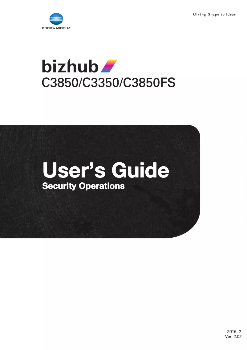 Página 1 del manual Manual de usuario Konica Minolta Bizhub C3350