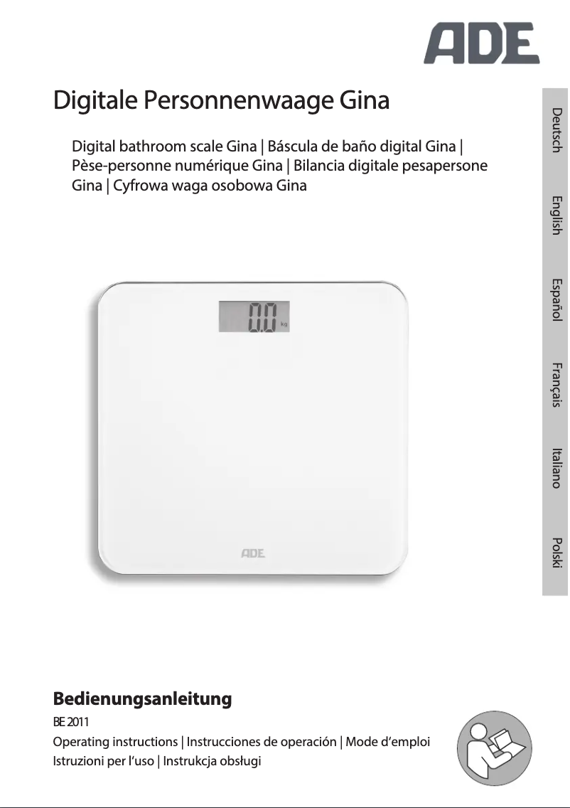 Page 1 de la notice Manuel utilisateur ADE Gina BE 2011