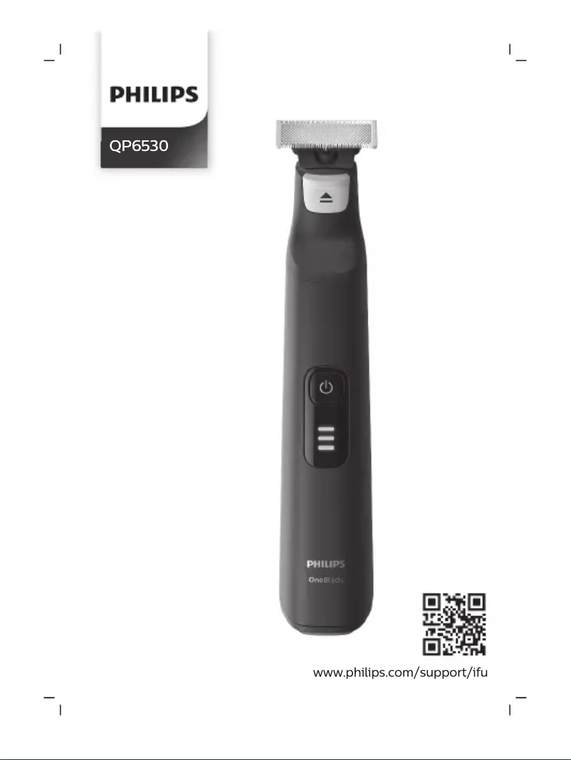 Page 1 de la notice Manuel utilisateur Philips OneBlade Pro QP6504