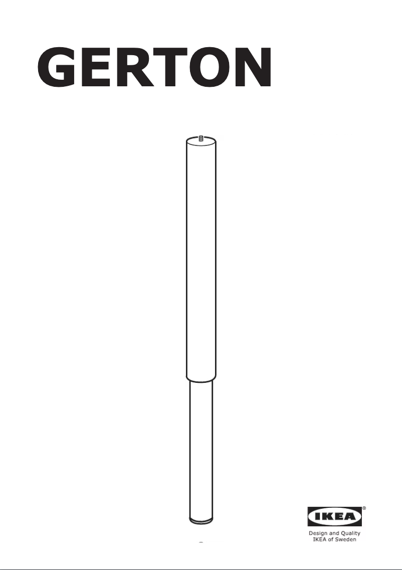 Page 1 de la notice Instructions / montage Ikea GERTON