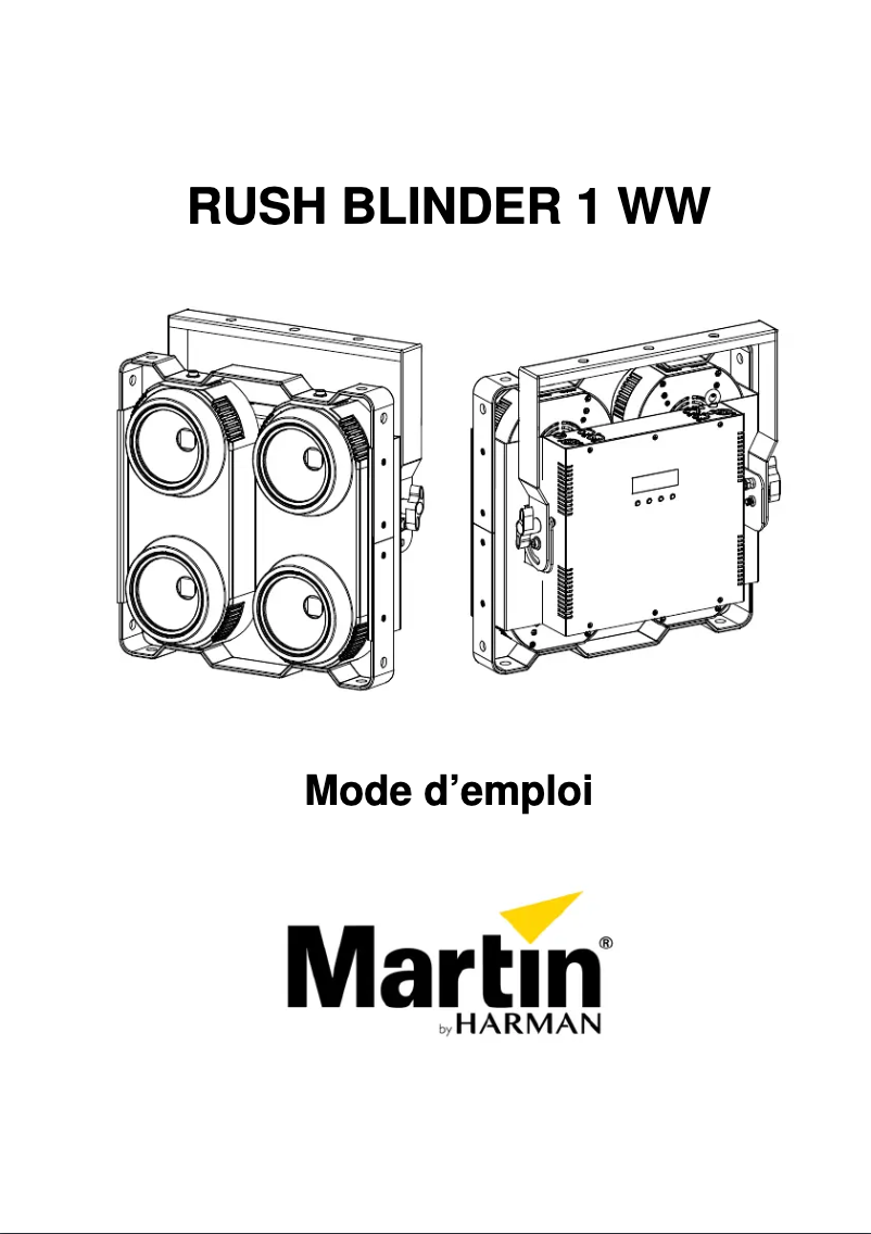 Page 1 de la notice Manuel utilisateur Martin RUSH BLINDER 1 WW
