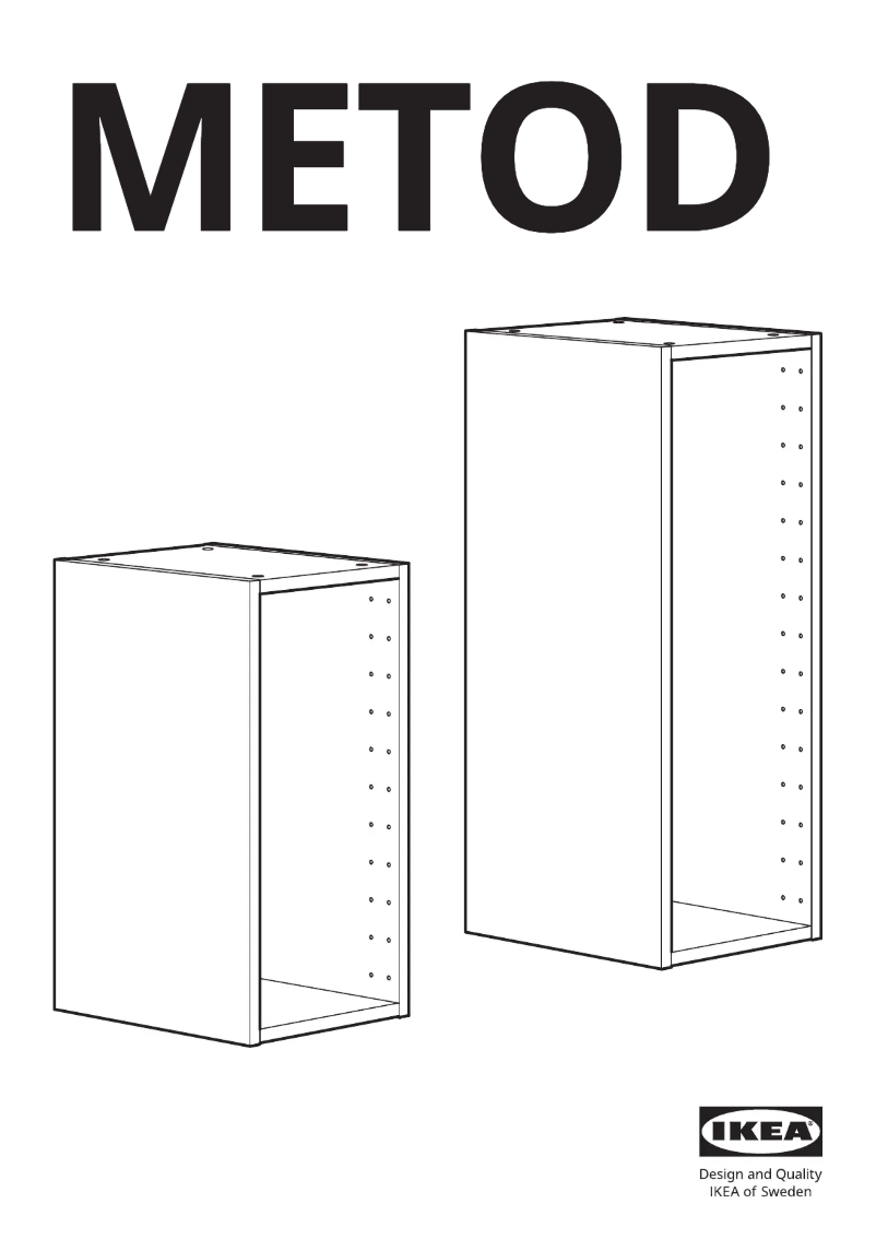 Page 1 de la notice Manuel utilisateur Ikea METOD 104.210.57