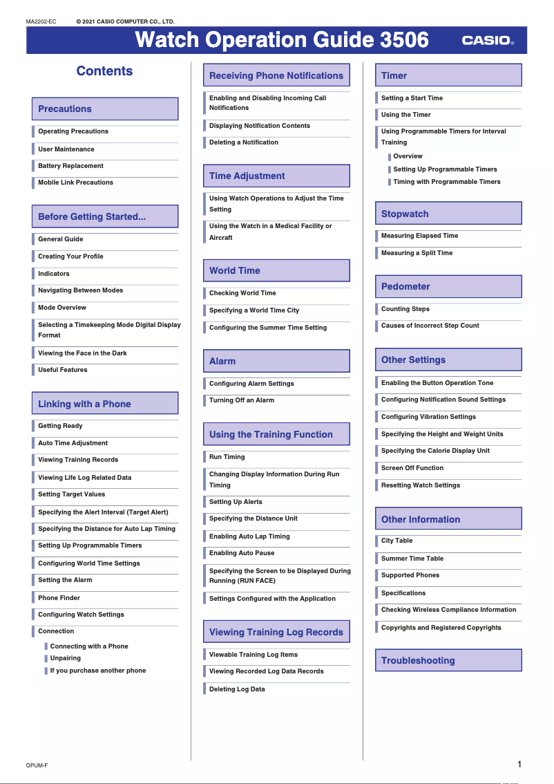 Página 1 del manual Manual de usuario Casio G-Shock GBD-200-1