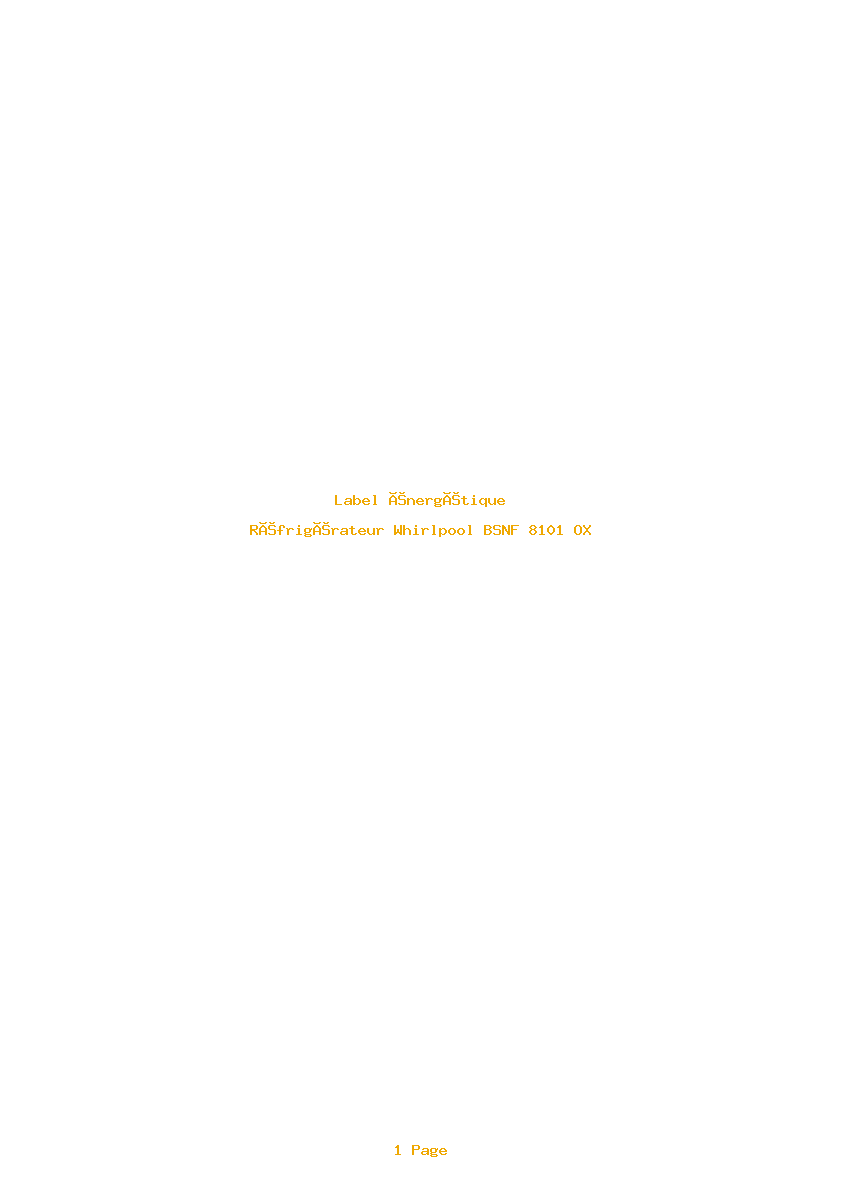 Image de la première page du manuel de l'appareil BSNF 8101 OX