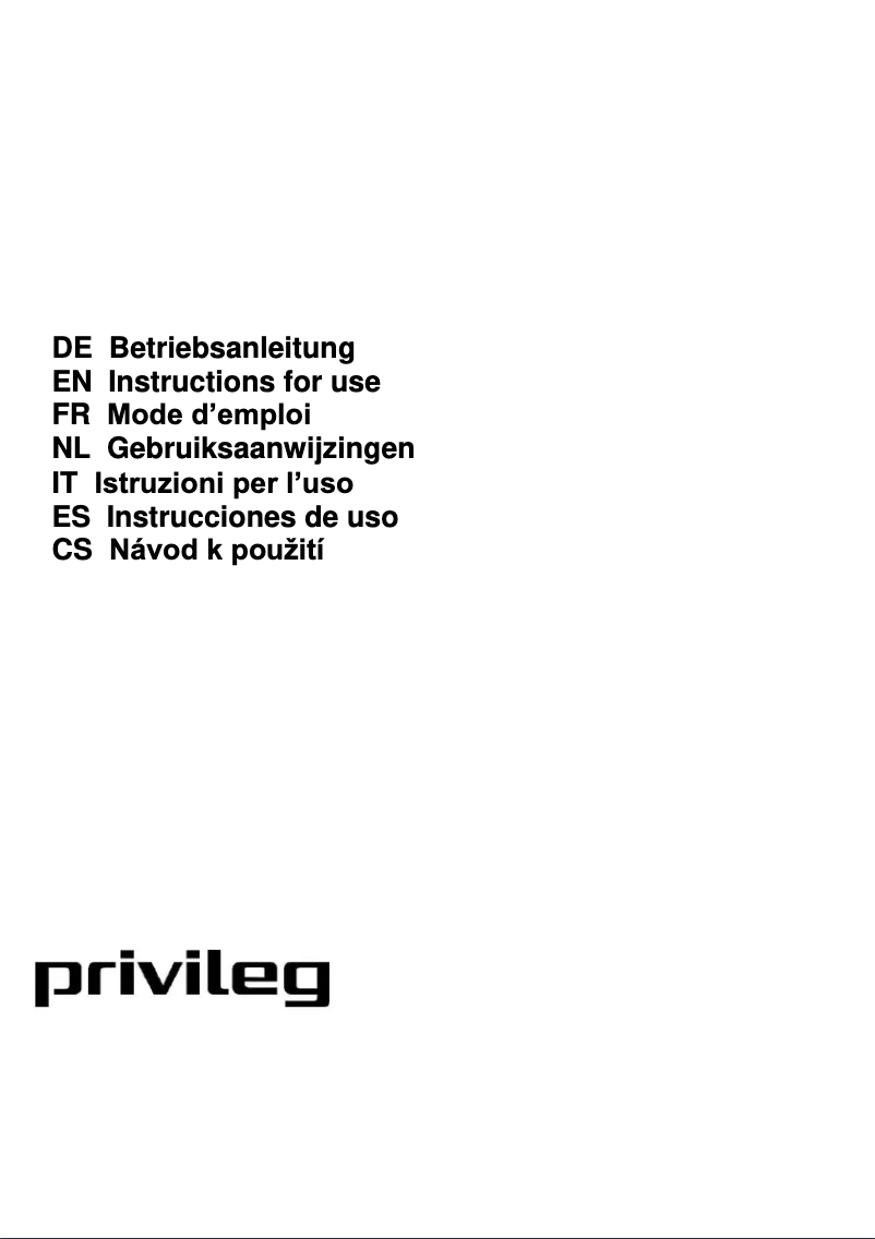 Página 1 del manual Instrucciones / montaje Privileg DGAH 67 LM X
