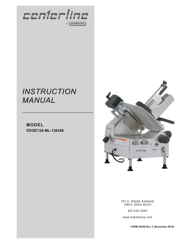 Page 1 de la notice Manuel utilisateur Centerline EDGE13A