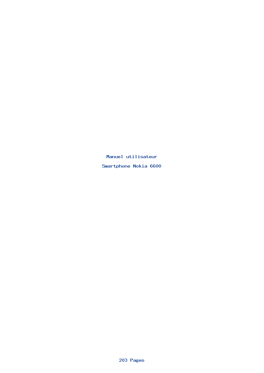 Image de la première page du manuel de l'appareil 6600