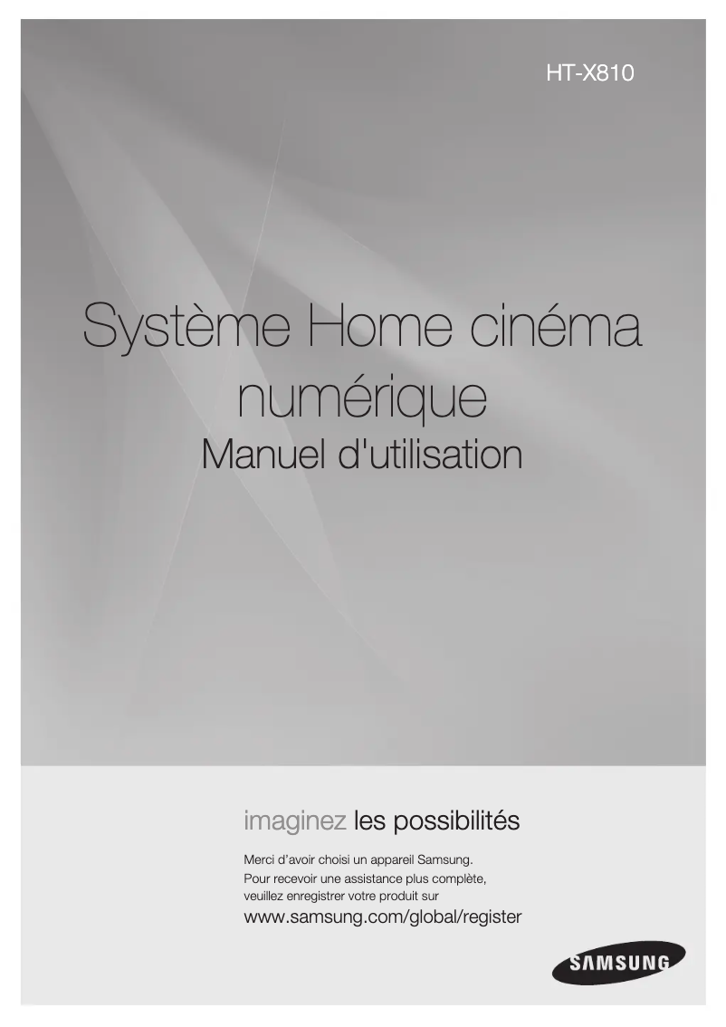Page 1 de la notice Manuel utilisateur Samsung HT-X810