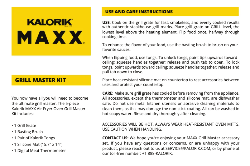 Page 1 de la notice Manuel utilisateur Kalorik MAXX KIA 51140