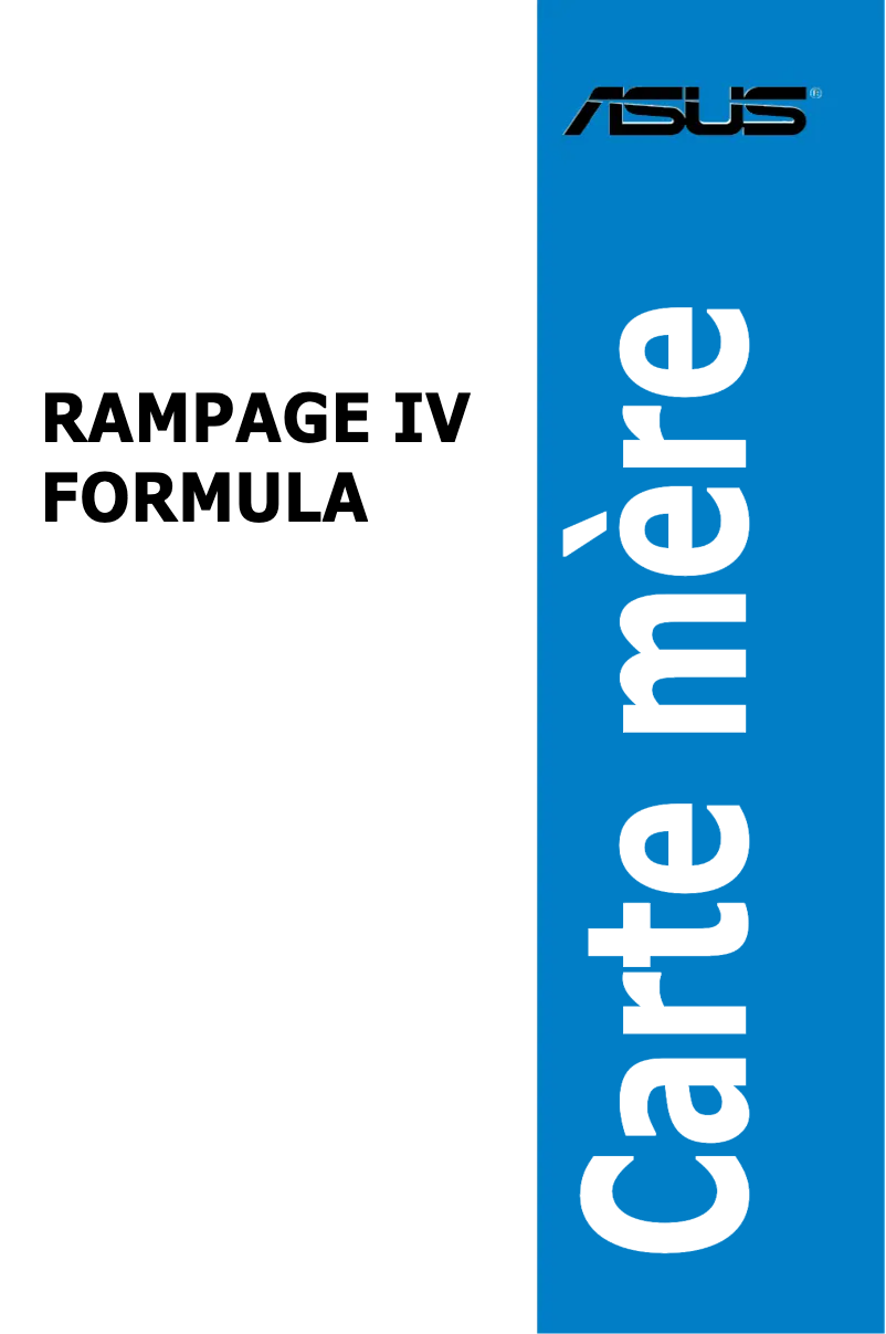 Page 1 de la notice Manuel utilisateur Asus Rampage IV Formula