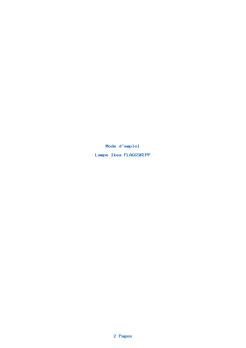 Page 1 de la notice Mode d'emploi Ikea FLAGGSKEPP