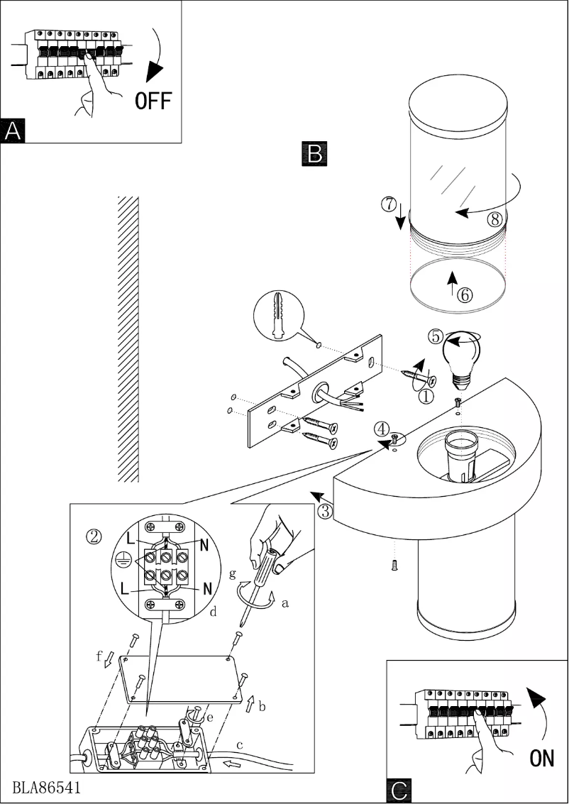 Page 1 de la notice Manuel utilisateur Eglo Beverly