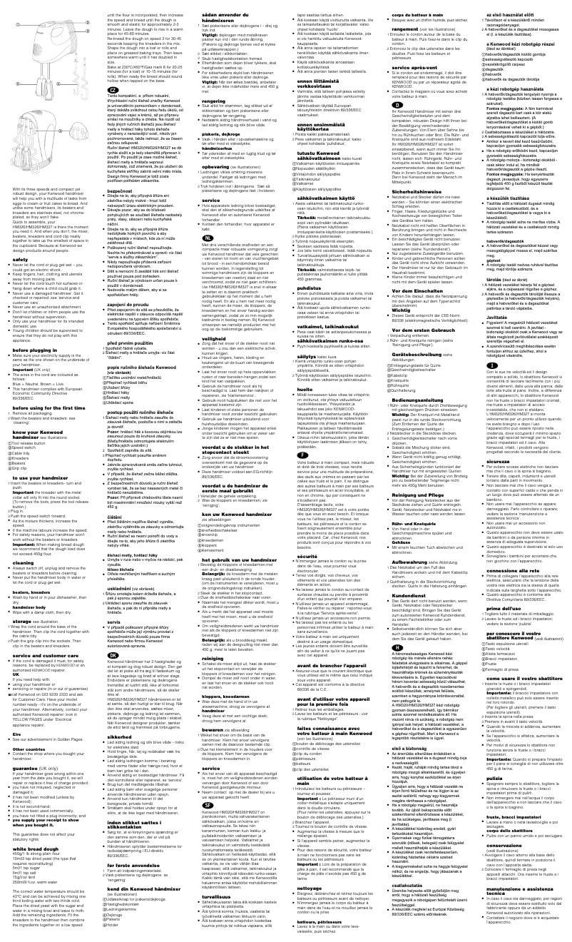 Page 1 of the manual User Manual Kenwood HM320