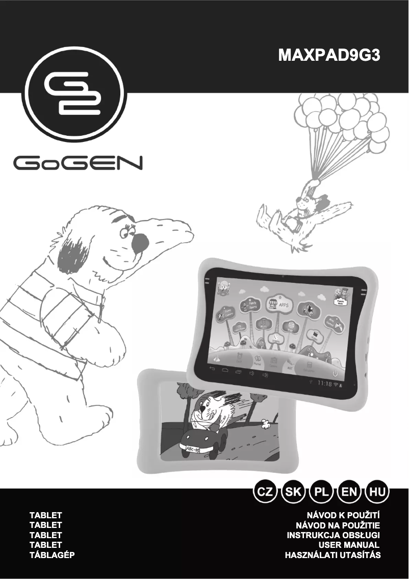 Page 1 de la notice Manuel utilisateur GoGen MAXPAD9G3
