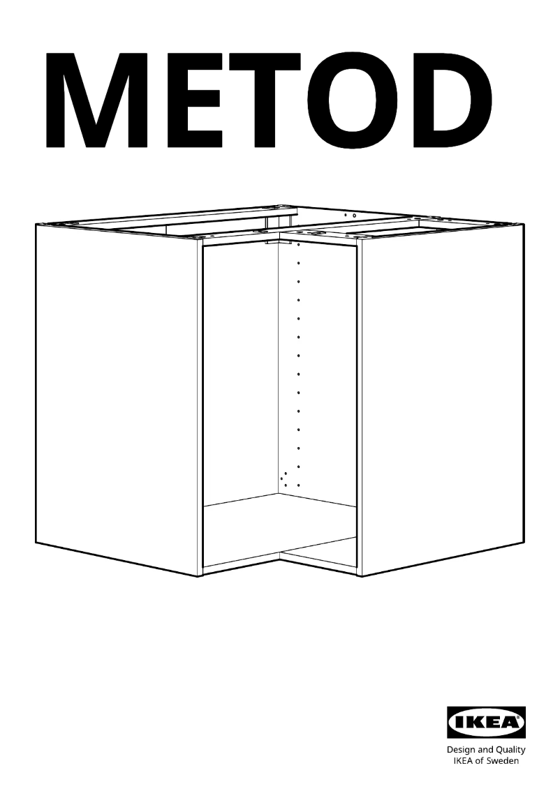 Page 1 de la notice Manuel utilisateur Ikea METOD 302.709.72