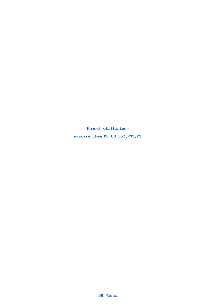 Page 1 de la notice Manuel utilisateur Ikea METOD 302.709.72