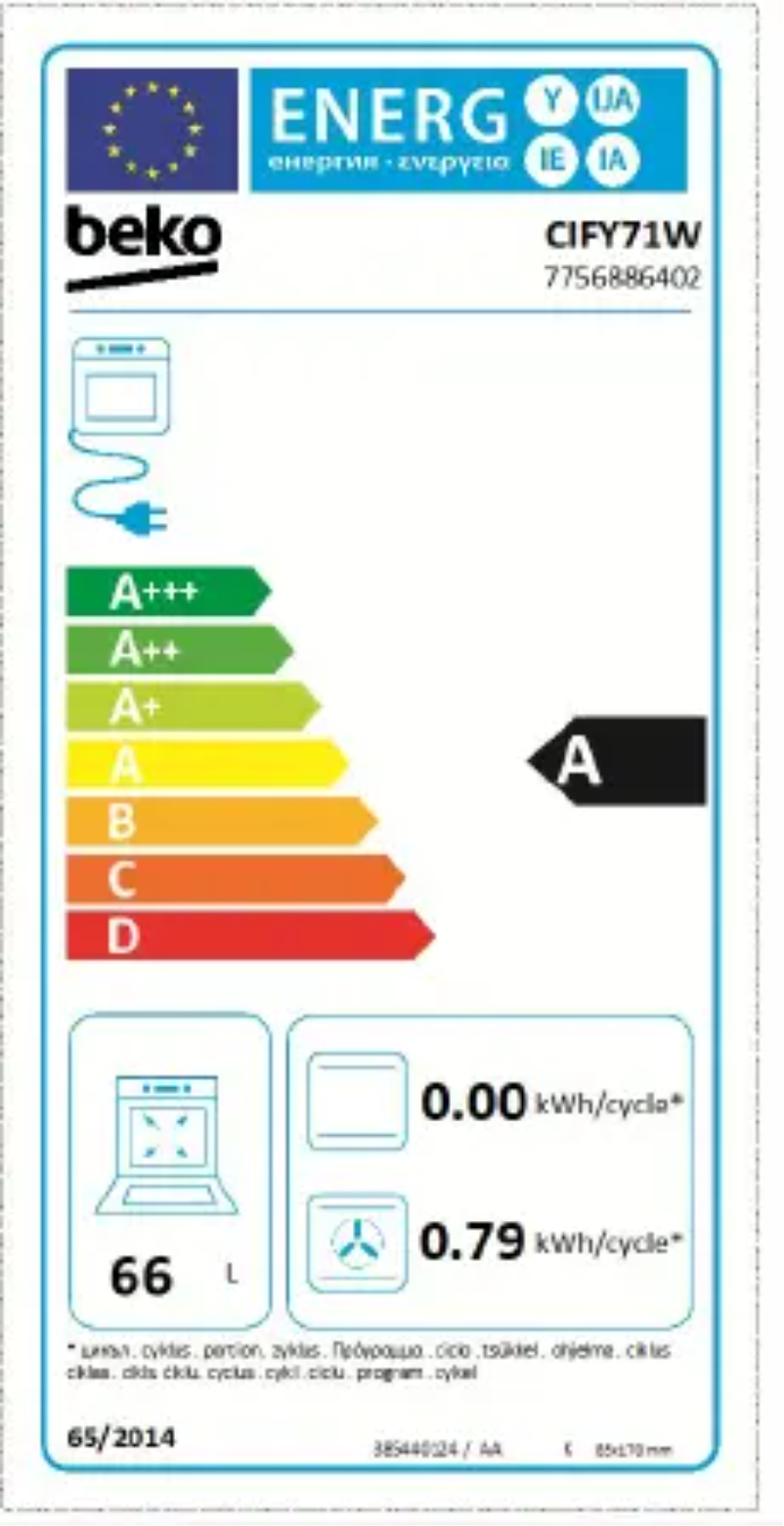 Page 1 de la notice Manuel utilisateur Beko CIFY71