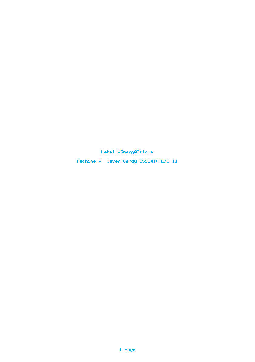 Image de la première page du manuel de l'appareil CSS1410TE/1-11