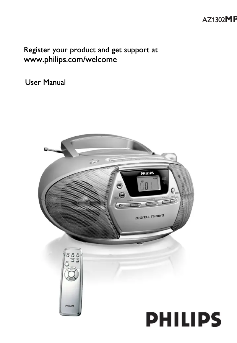 Image de la première page du manuel de l'appareil AZ1302