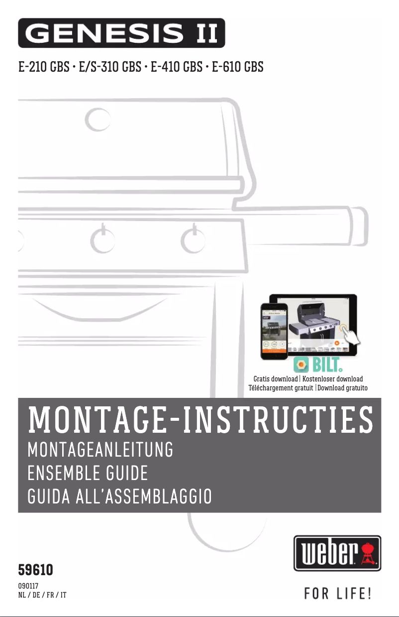 Page 1 of the manual User Manual Weber Genesis II S-310 RVS GBS