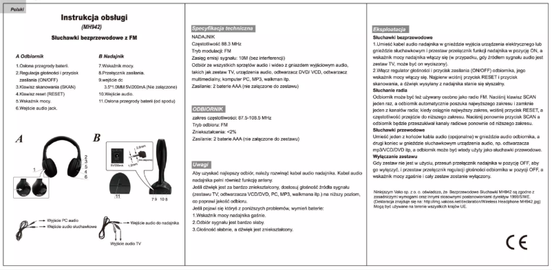 Página 1 del manual Manual de usuario Vakoss MH942