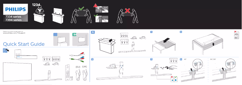 Página 1 del manual Guía de inicio rápido Philips 7300 series 50PUS7334