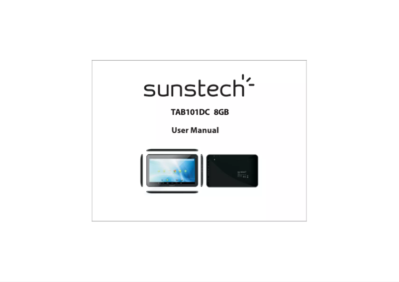 Page 1 de la notice Manuel utilisateur Sunstech TAB101DC