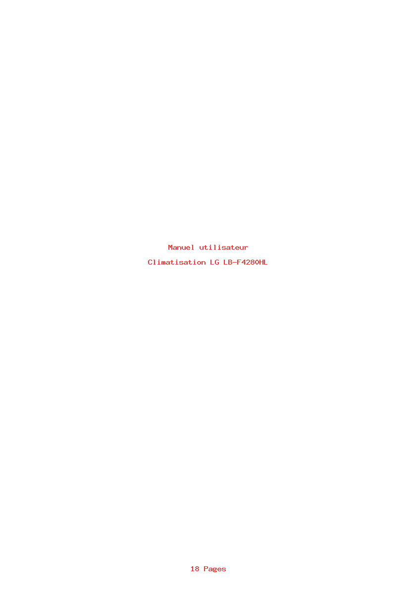 Page 1 de la notice Manuel utilisateur LG LB-F4280HL