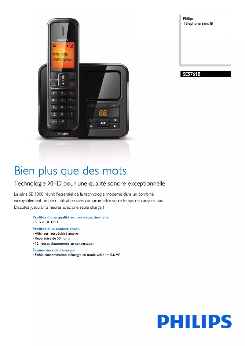 Imagen de la primera página del manual del dispositivo SE5761B