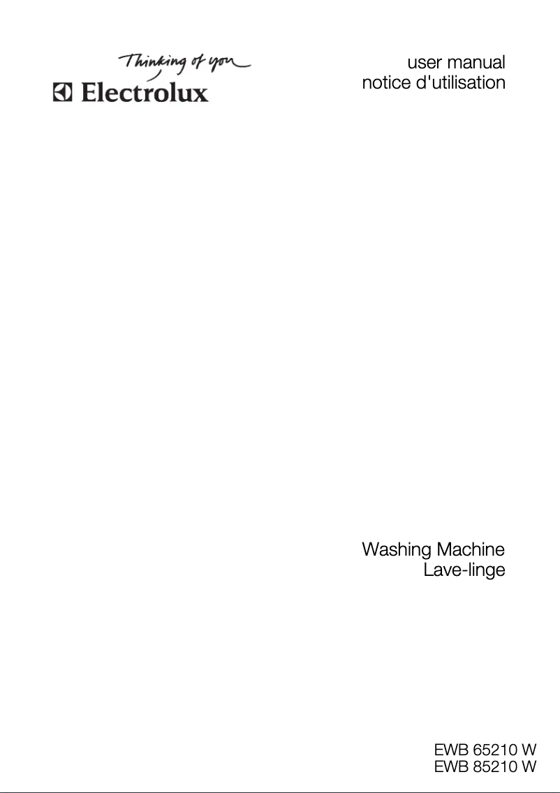 Página 1 del manual Manual de usuario Electrolux EWB85210W