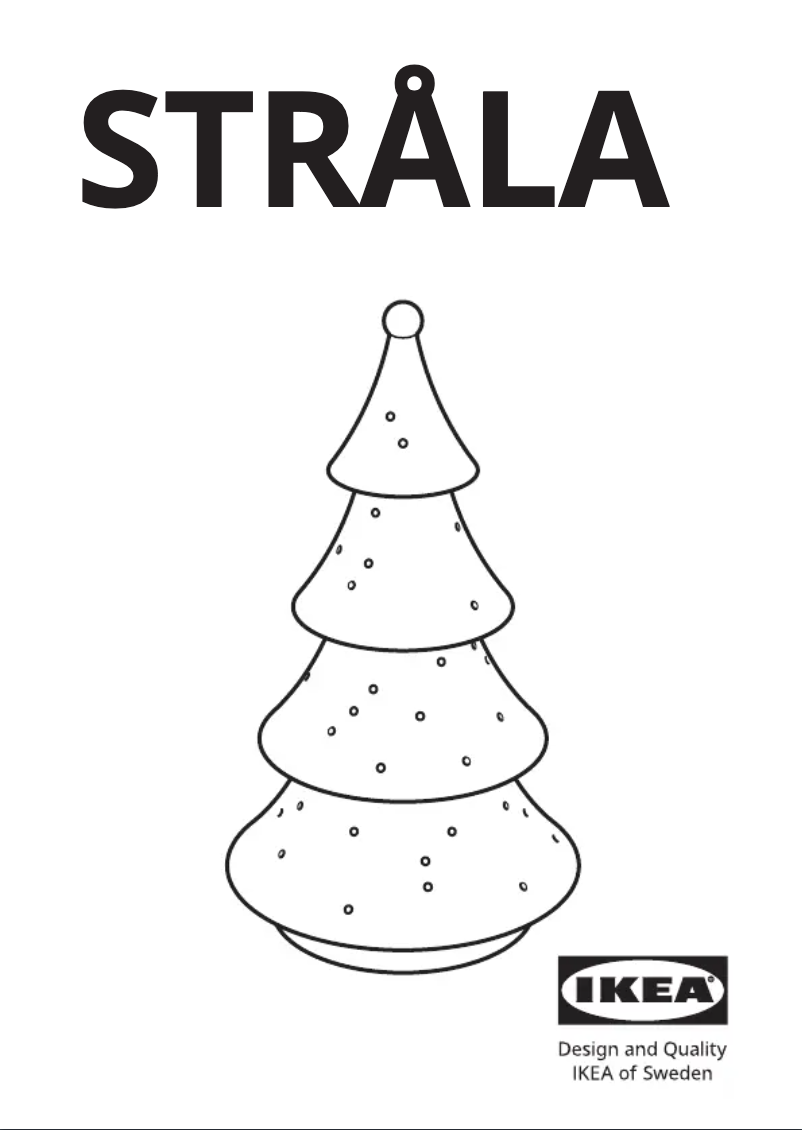 Page 1 de la notice Manuel utilisateur Ikea STRÅLA 405.629.32